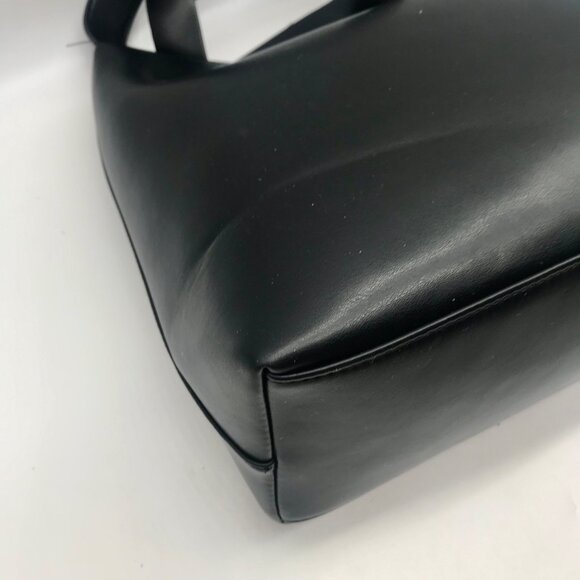 Anthropologie Black Faux Leather Tote Bag - Picture 9 of 10